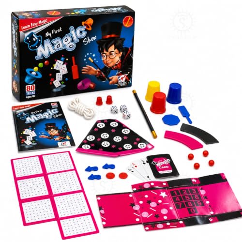 Image of SHAKTISM Magic Show Game Box Kids With 90 Tricks, Magic Kit Games For Kids For Age 5 And Up Children's Day Gift, Prank Gadgets Magic Table Birthday Gifts For Boys And Girls (Magic Tric 90), Multicolor
