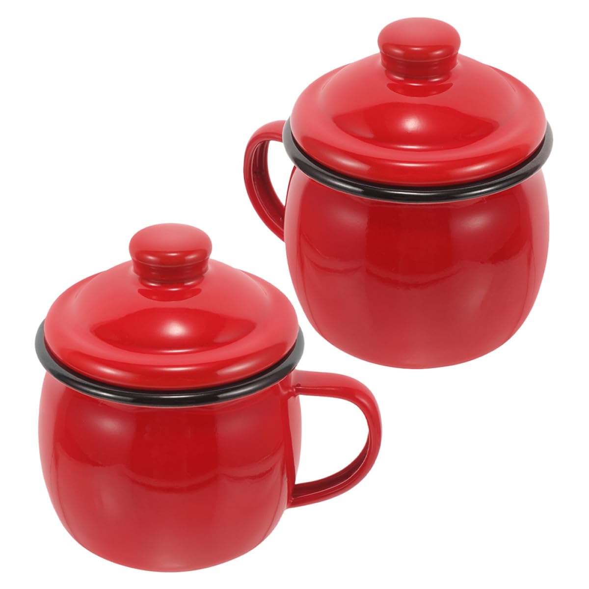 Halloween Mottoparty Emaille Kaffeebecher mit Deckel 580 Ml