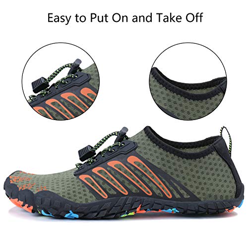 Image of MAYZERO Water Shoes Men Women Swim Surf Shoes Beach Pool Shoes Wide Toe Hiking Aqua Shoes Winter House Slippers