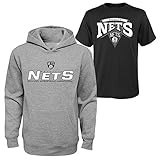 Outerstuff NBA New Jersey Nets Boys 8-20 Tee & Hoodie Set, Medium (10-12), Assorted Color