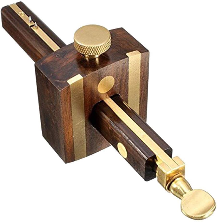 Woodworking Marking Gauge Ebony Mortise Square Gauge Sliding Mark Scraper Marker Measuring Tool Adjustable Head Meter Carpenter Accessories (#1)