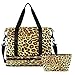 STAYTOP Fashion Leopard Print Gym Bag for Women & Men,Waterproof Sports Travel Duffel Bag, Weekender Overnight Bag with Wet Pocket for Travel, Gym, Yoga,Swimming