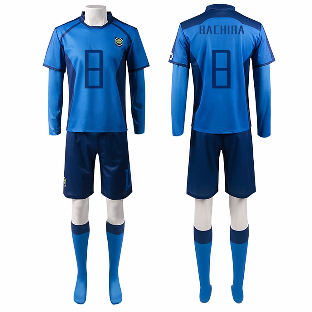 Charous Anime Manga Blue Lock Cosplay Bachira Meguru Sportbekleidung, Anzüge, Unisex, Sportkostüm für Cosplay