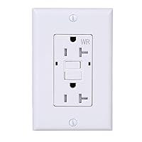 Vista 2 de LGL - Toma de corriente dúplex GFCI de 20 amperios y 125 V de autocomprobación, resistente a manipulaciones, resistente a la intemperie