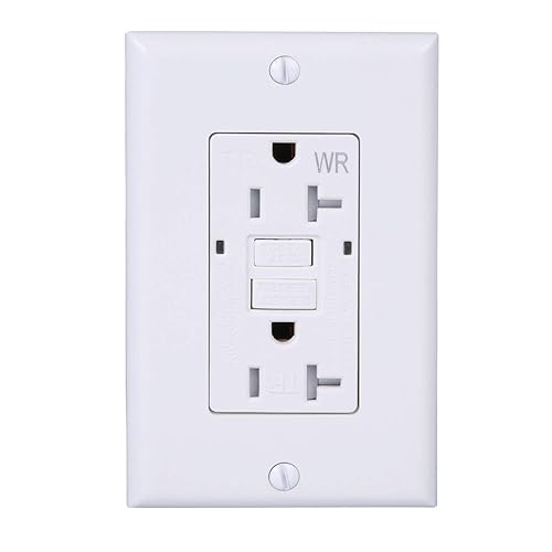 Miniatura 2 de LGL - Toma de corriente dúplex GFCI de 20 amperios y 125 V de autocomprobación, resistente a manipulaciones, resistente a la intemperie,