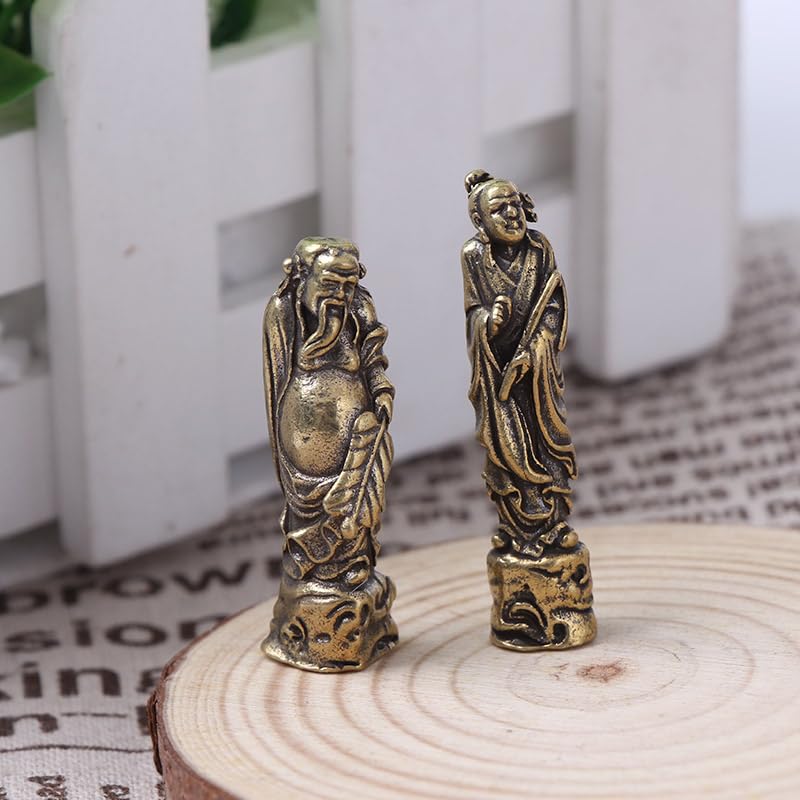 8 Piezas Estatuas de Latón de Los Ocho Inmortales para Decoración miniatura 7