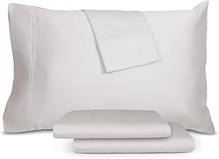 Sleepletics Celliant Performance Bed Sheets, Luxury Style, Soft, Breathable, Cool, Wrinkle & Fade Resistant, Promotes Better Sleep (Light Grey, King 12” Pocket Depth)