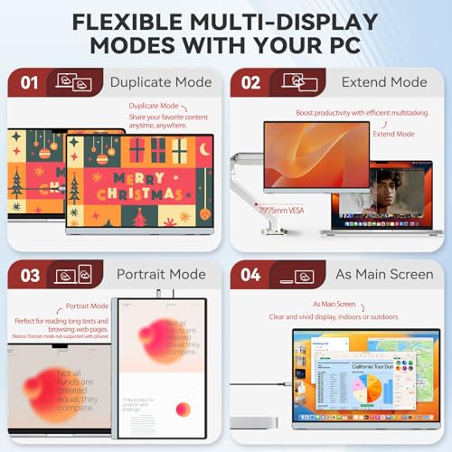 Image of Intehill 14 inch Portable Monitor, 1200P Self-Standing Portable Screen with Full Laminated Tempered Glass, 16:10 USB-C HDMI External Display with Speakers, Travel Monitor Second Screen for Laptop, F14ZA | Full Laminated Tempered Glass, 16:10 USB-C HDMI External Display w /Speakers, Travel Laptop Monitor Second Screen, F14ZA