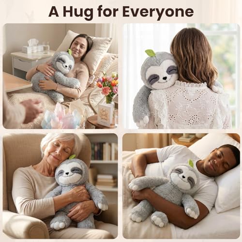 Miniatura 6 de Mewaii Peluche Grandes Perezoso, Peluche con Peso 1,8 kg, 52 cm | Animales de Peluche Suave y Acogedor, Ideal para Relajarse, Dormir y de Regalo para Niños, Adolescentes y Adultos