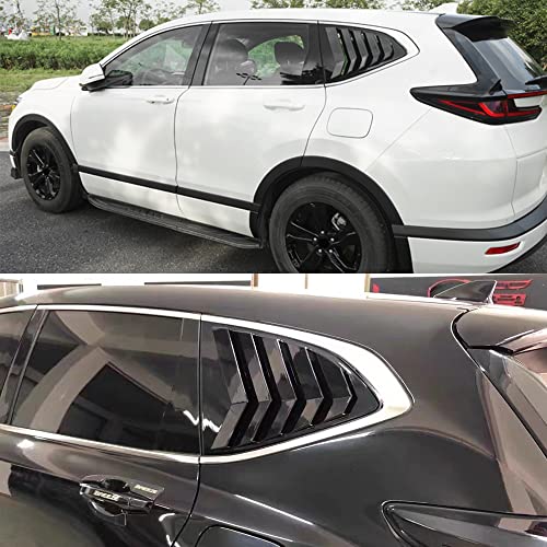 Xhfarce 2Pcs Gloss Black Rear Side Window Louvers Shutter Cover Air Vent Louvers Scoop Cover Blinds Compatible For Crv 2022 2021 2019 2018 2017 Accessories #TOP3