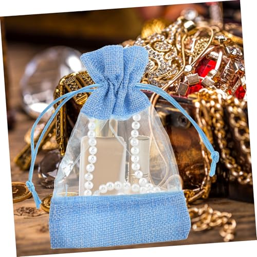 Bolsas de tela para sachets, 10 unidades, Azul miniatura 4