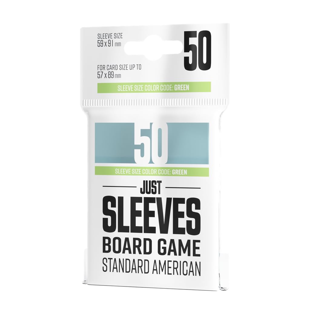Gamegenic | Just Sleeves - Standard American (50 Sleeves) | Board Game Accessory