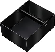 Coffee Knock Box, Stainless Steel Coffee Grounds Knock Box, Espresso Knock Box with Knock Bar and Non-Slip Rubber Base Knock Box, Shock-Absorbent Durable Barista Espresso Coffee Knock Box (Square)……