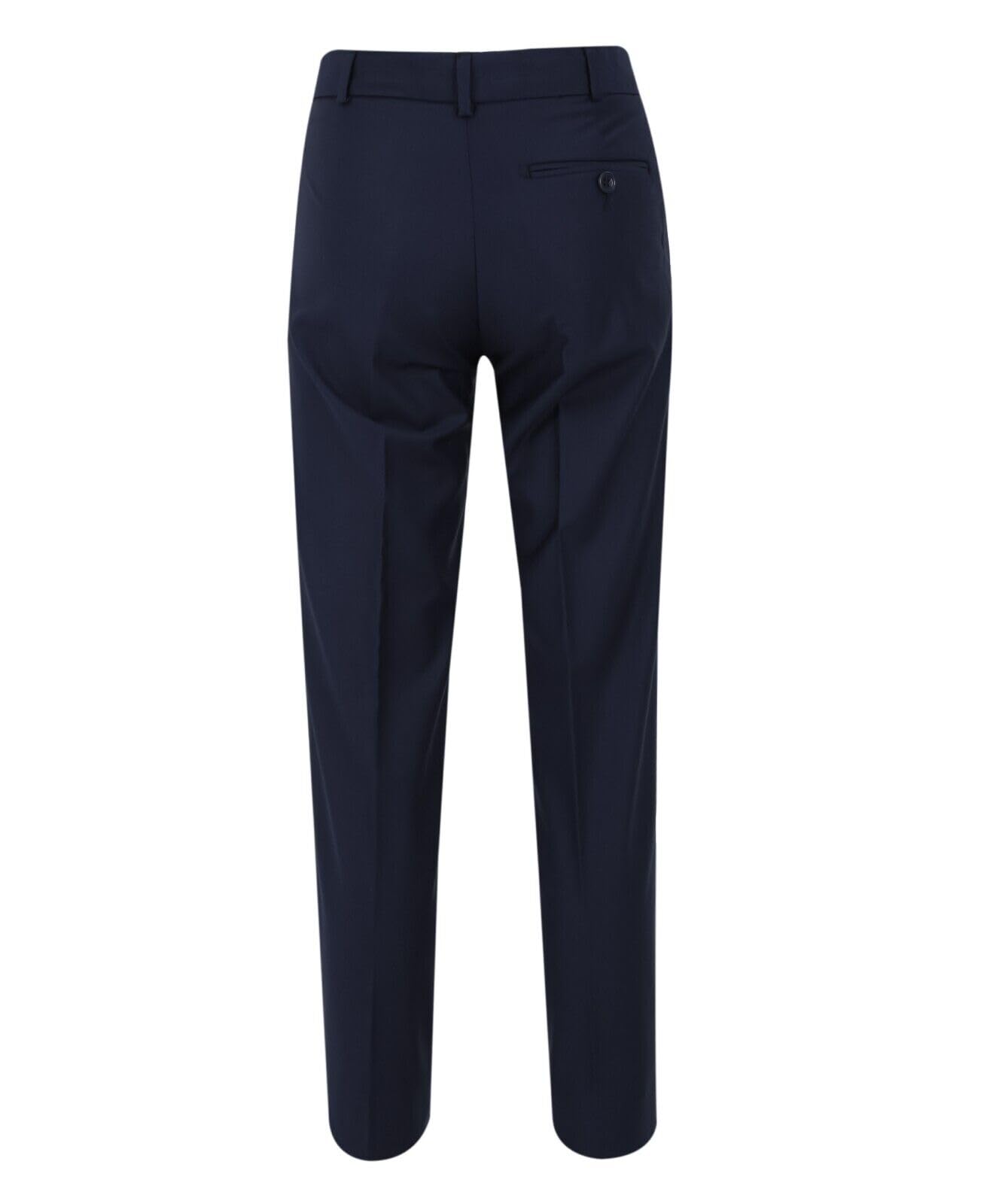 Chłopięce spodnie slim fit jednokolorowe formalne wesele eleganckie spodnie w kolorze granatowym, granatowy, 12 lat