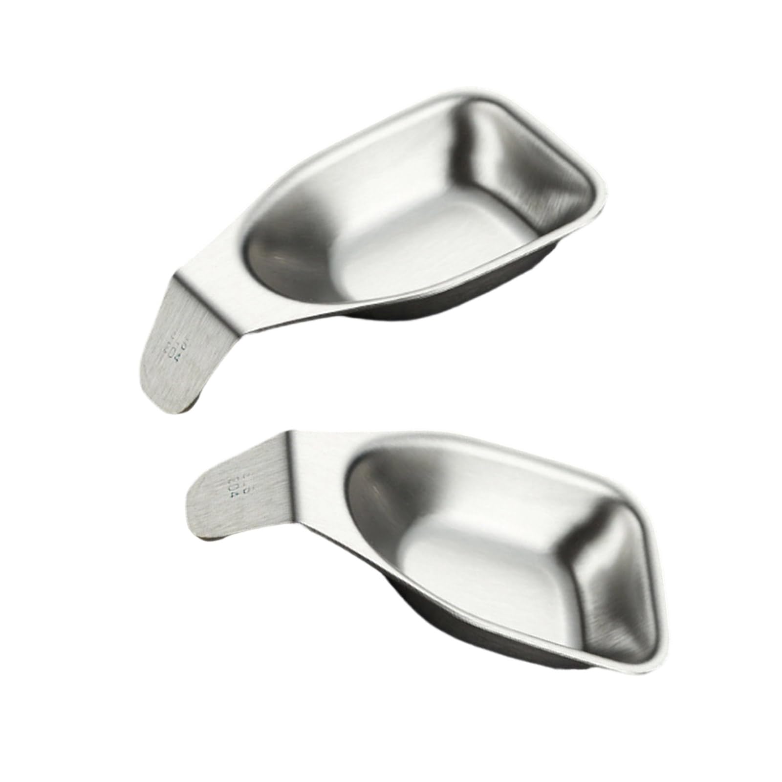 Xinsheinelry 2pc Rustproof Condiment Cups Stainless Steel Sauce Dishes for Buffets Serving Cooking Essential Appetizer Plate Stainless Steel Sauce Dishes