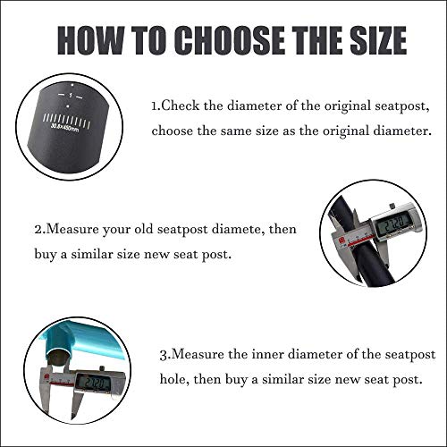 image for CHXIHome MTB 25.4mm/27.2mm/28.6mm Aluminum Alloy Saddle Pole Bike Seat