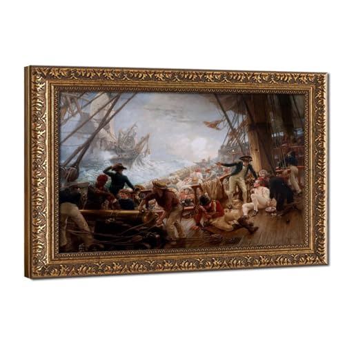Impression sur toile The Death of Nelson William Brassey cadre suspendu premium