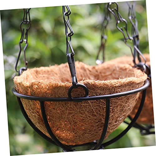 Yardwe 1 Set 2Pcs Coconut Palm Flower Pot Hanging Planter Box Naturales Hanging Flower Basket Fiber Basket Liner Replacement Liners Plant Basket Liner Plant Hanging Basket Liner #TOP2