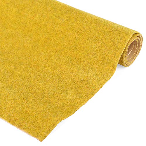 Scakbyer Tapis Gazon Pré Paysages pour Modélisme Ferroviaire, 41 x 100CM Maquette Herbe Tapis Herbe Modelisme Rouleau Herbe Miniature Herbe Statique Sable...