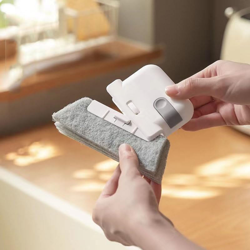 Image of Bogota 2-in-1 Window Track Cleaning Brush with Dust Collector, Groove Cleaner for Door Gaps, Carpet,Lift and Sliding Tracks Duster - 1 Pcs