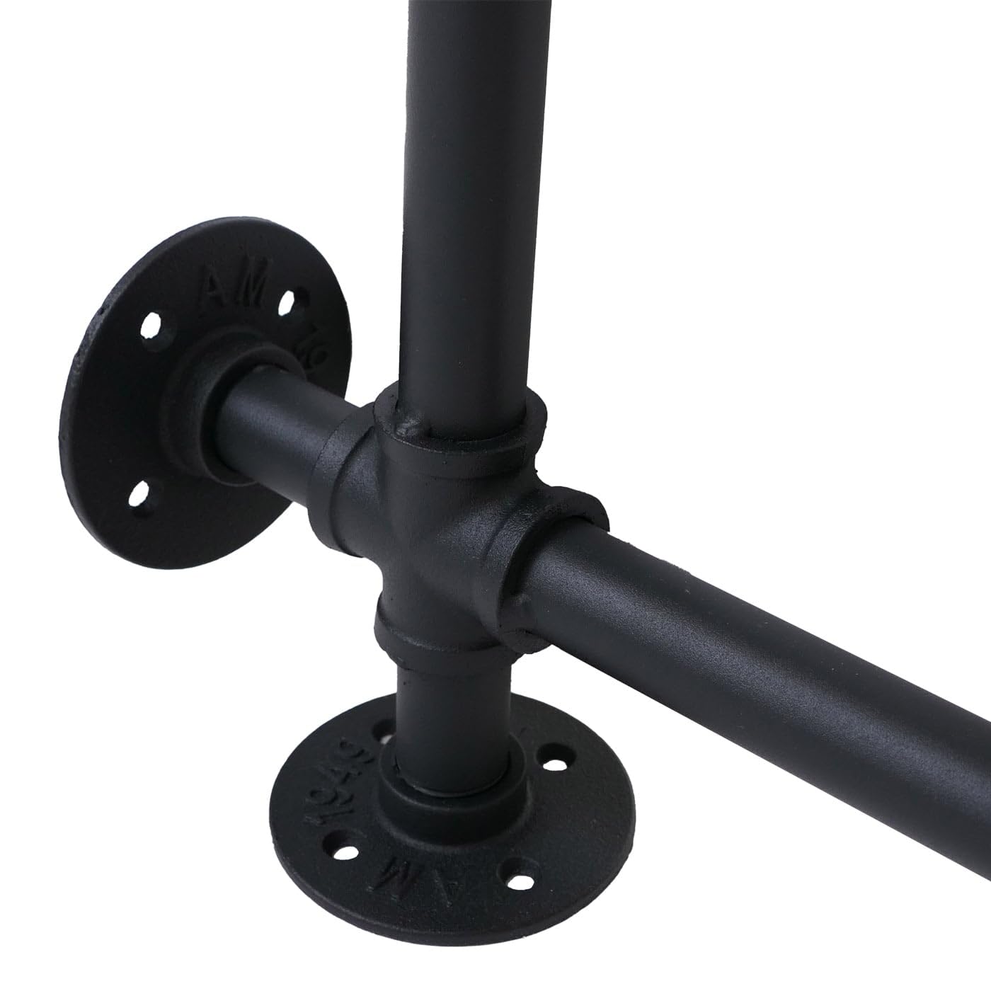 Divisorio con ripiani HWC-P10, scaffale da soggiorno, metallo industriale melaminico MVG 203x100x20 cm - marrone scuro