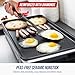 Blue Diamond 20” x 10.5” Extra Large Electric Griddle, Healthy Ceramic Nonstick Surface, Non-Toxic PFAS-Free, Temperature Control, Family Friendly, Removable Drip Tray, Easy Clean, Graphite