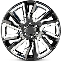 For 99-22 Cadillac Escalade 22 Inch Black With Chrome Inserts Aluminum Rim - OE Direct Replacement - Road Ready Truck Wheel