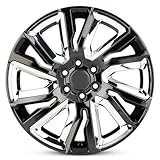 For 92-22 GMC Yukon 22 Inch Black With Chrome Inserts Aluminum Rim - OE Direct Replacement - Road Ready Truck Wheel