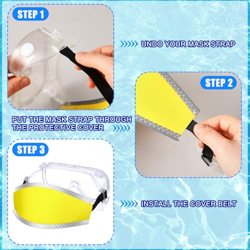 image for HunnmingRe 6 Pieces Neoprene Mask Strap Cover Reflective Neoprene Divi