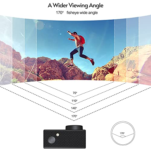 Duotar 4K / 60FPS 24MP câmera esportiva de alta resolução Camcorder DV portátil com tela grande de L
