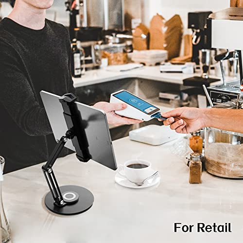 Pzoz Retail Kiosk Ipad Stand, 360°Rotate Pos Tablet Stand, Fits 6-12.9" Ipad Mini Pro-Business Supplies Swivel Tablet Holder For Store Cash Register Office Reception Kitchen Desktop Display #TOP3