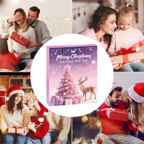 Calendario de Adviento con juego de manualidades navideñas de 24 días 2