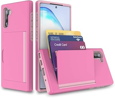 FDTCYDS Samsung Galaxy s22 Case with Card Holder,Hybrid Rugged Protective Wallet Case - Pink