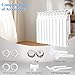 AB Wall-mounted Radiator Heater with 10 Panels, Light Weight Aluminum Hot Water Radiator for Kitchen, Bedroom and Greenhouse
