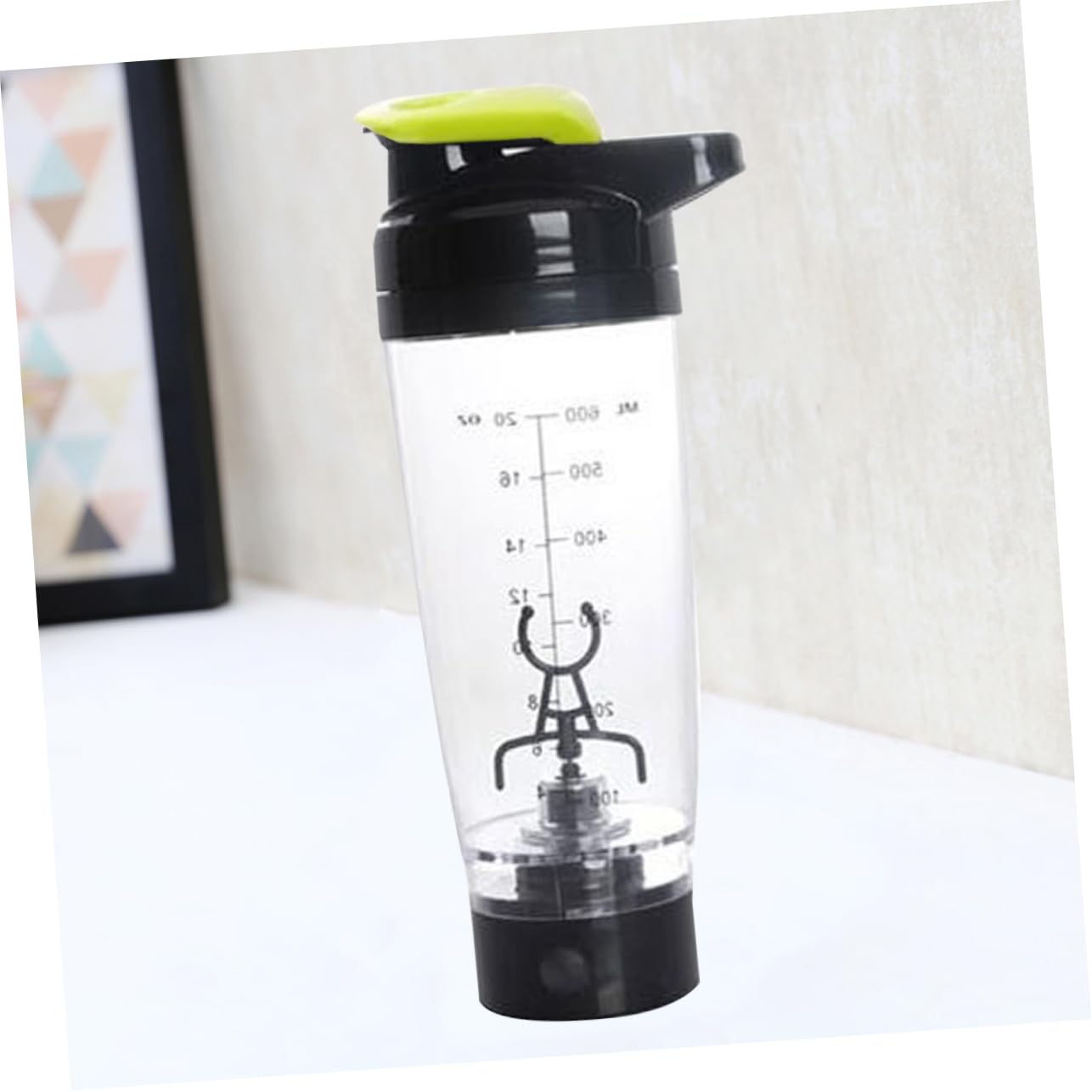 COLLBATH Shaker Mixer Portatile 600 Ml Tornado Mix Bottle Mescola Frullati Proteici Senza Sforzo Aggiungi Ingredienti Liquido