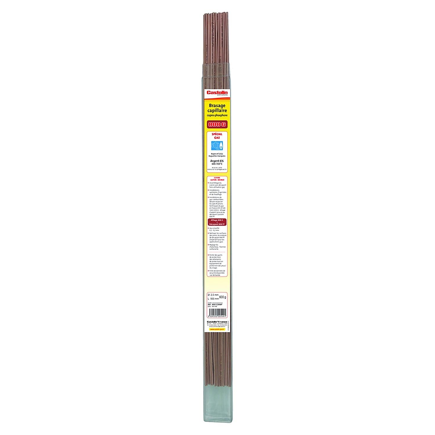 Baguette 808 G Löten des Kupfer Silber 6% D2 600 g OEM 808 g2006p