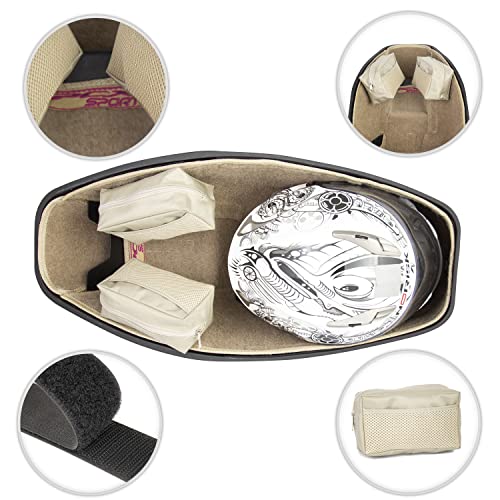 Forração Pcx Sport Forro Premium Baú 16 18 Bege + 2 Antena Cor:Logo Rosa