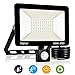 Produktbild 100W LED Strahler mit Bewegungsmelder Aussen, Super-Light 10000LM Superhell LED Außenstrahler 6000k Scheinwerfer Led Fluter Flutlichtstrahler, IP66 Wasserfest, Außenbeleuchtung für Garten,Garage,Hof