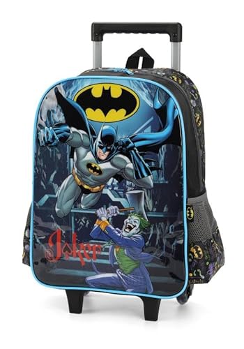 Mochila Carrinho Luxcel + Lancheira Batman Preta Ic39262bm