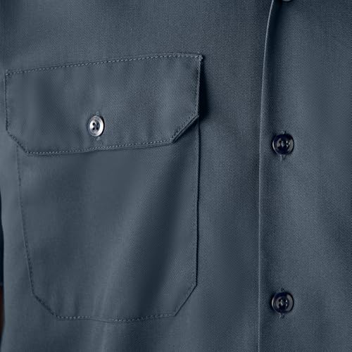 Image of Dickies Men's Short Sleeve Work Shirt - Durable Twill Button Down Shirts for Men, Lightweight Uniform for Daily Wear