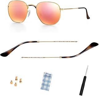 Replacement Temple Arm,Temple Tips for Ray ban RB3447 RB3547N RB3548N RB3647N Sunglasses,with 4 Screws,1 Screwdriver
