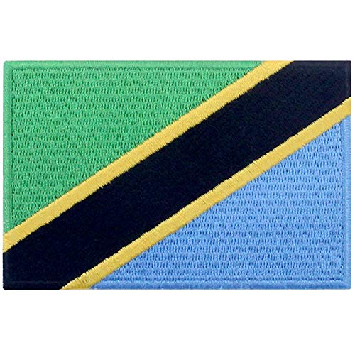 Bandera de tanzania Parche Bordado de Aplicación con Plancha
