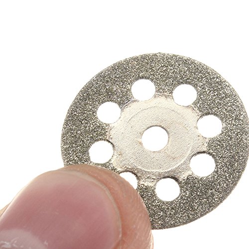 Yeezugo 10 Pcs Diamond Cutting Wheel Cut Off Discs Coated Rotary Tools W/Mandrel 22Mm For Dremel #TOP3