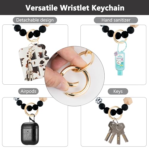 Image of Wristlet Wallet for Women with Keychain - RFID Card Holder Small Wallet Wristlet with Key Ring