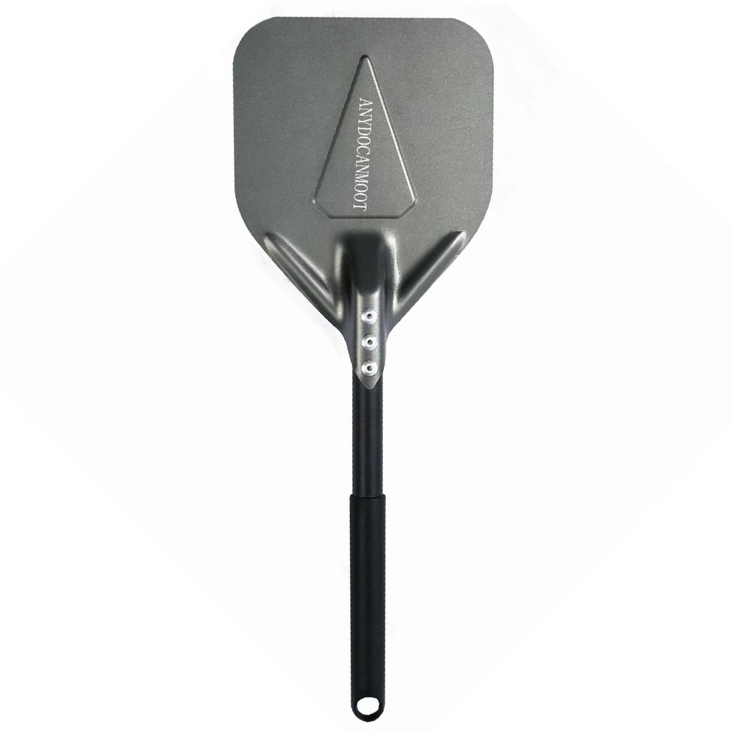 Espátula perforada para pizza de 6 pulgadas, mango largo, espátula de metal para pizza para interiores y exteriores (paquete de 6 pulgadas)