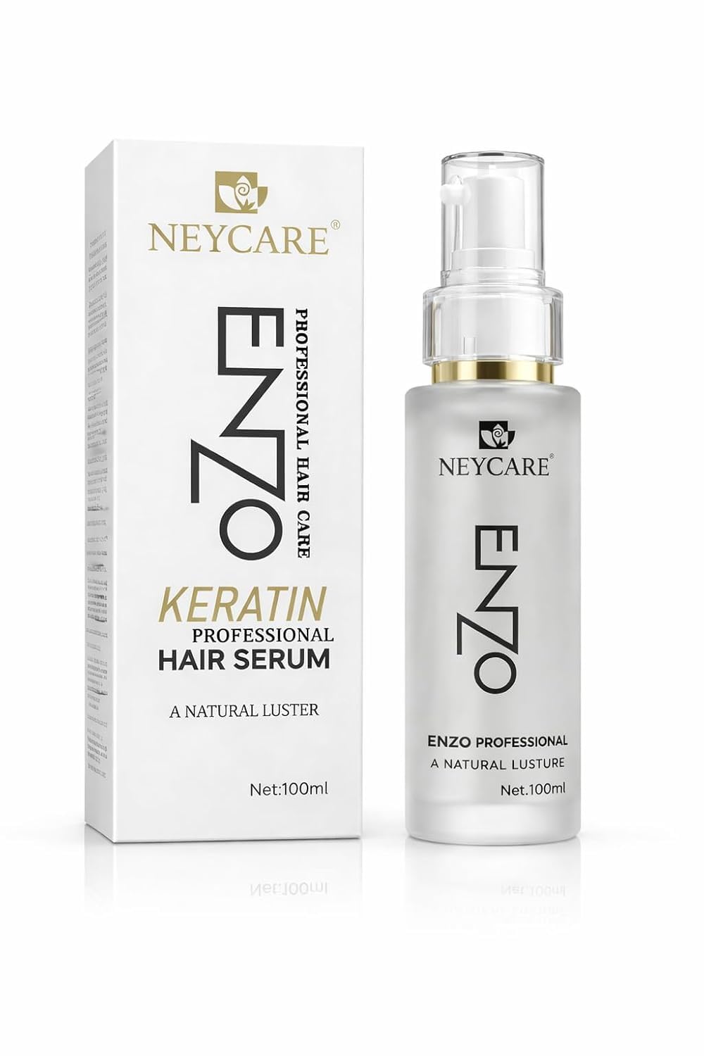 Enzo Hair Serum 100ml with Keratin & Collagen | Professional Serum for Frizzy, Dry & Damaged Hair | Smooth, Shiny & Strong Hair