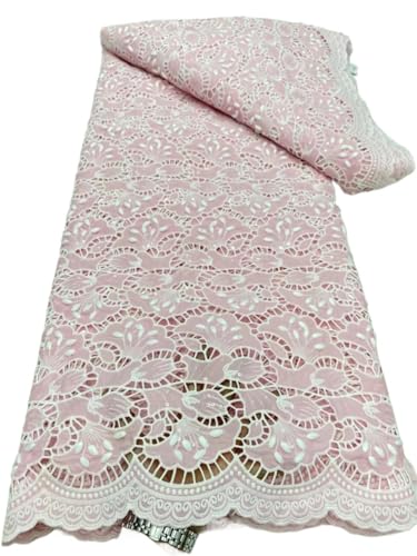 Tissu en tulle et dentelle de coton brodé damassé haut de gamme 4,6m pour robe