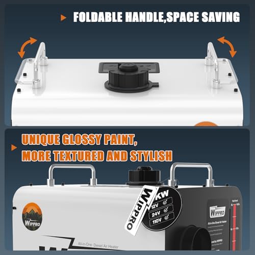 WIPPRO Diesel Heater 8KW,12V/24V/110V 8L Diesel Air Heater with LCD Switch, Remote Control, for Campers, Car, RV Truck, Boat, Campervans, Caravans - Image 9