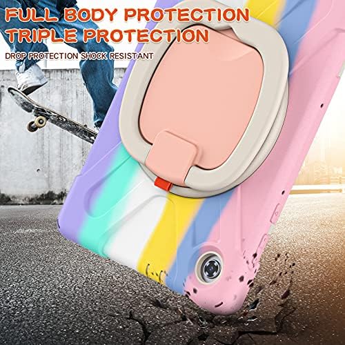 KENOBEE Case for Lenovo Tab M10 FHD Plus 10.3 Inch 2020 (TB-X606F/TB-X606X), 360 Rotating Multi-Functional Handle-Kickstand Shockproof Cover Built-in Screen Protector&Shoulder Strap&Stylus Holder,