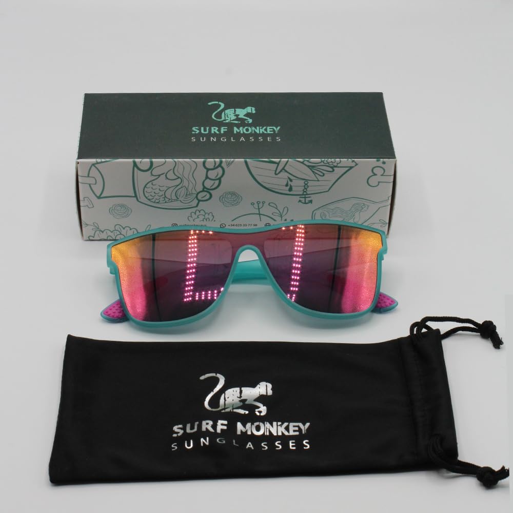 Surf Monkey Occhiali da sole POLARIZZATI Uomo/Donna | UV400 | Senza BPA